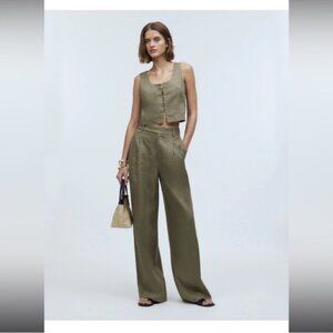 Madewell The Harlow Wide-Leg Pant in 100% Linen